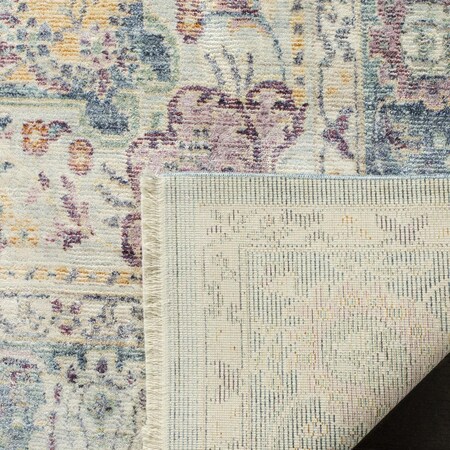 Safavieh Illusion Power Loomed Square Area Rug, Teal and Cream - 4 x 4 ft. ILL704K-4SQ